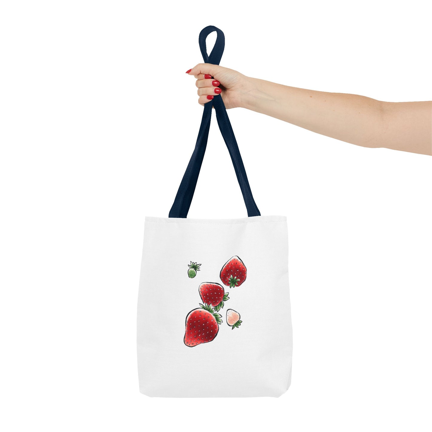 Falling Strawberries Tote Bag (AOP)