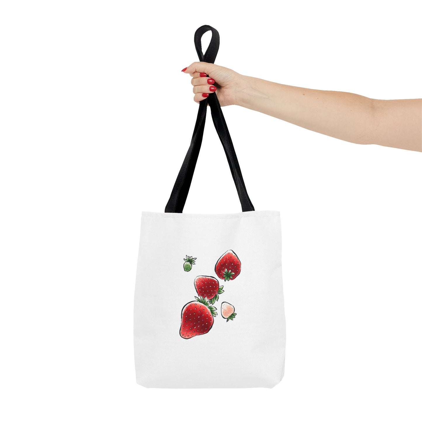 Falling Strawberries Tote Bag (AOP)