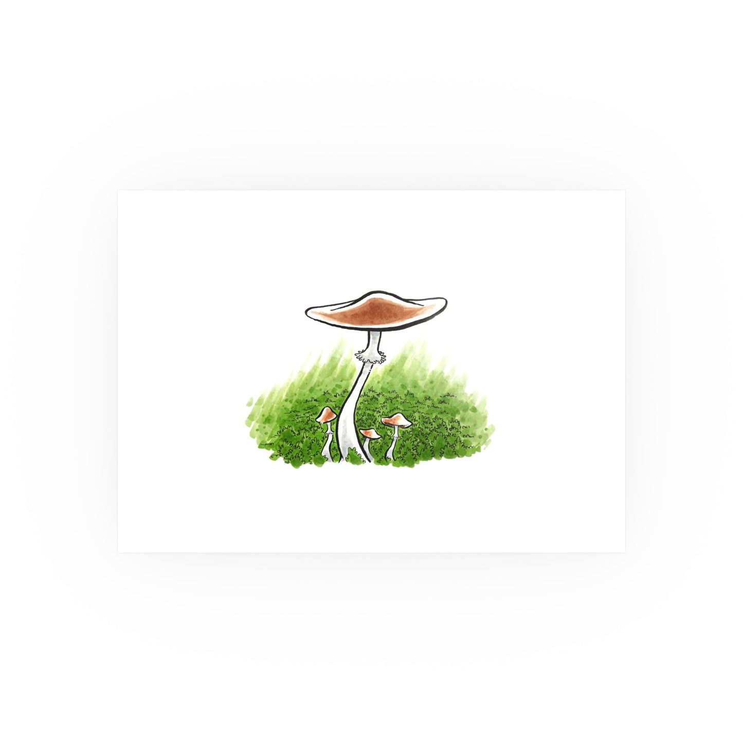 Funky Mushroom Art Poster — Colorful Satin & Archival Matte Print