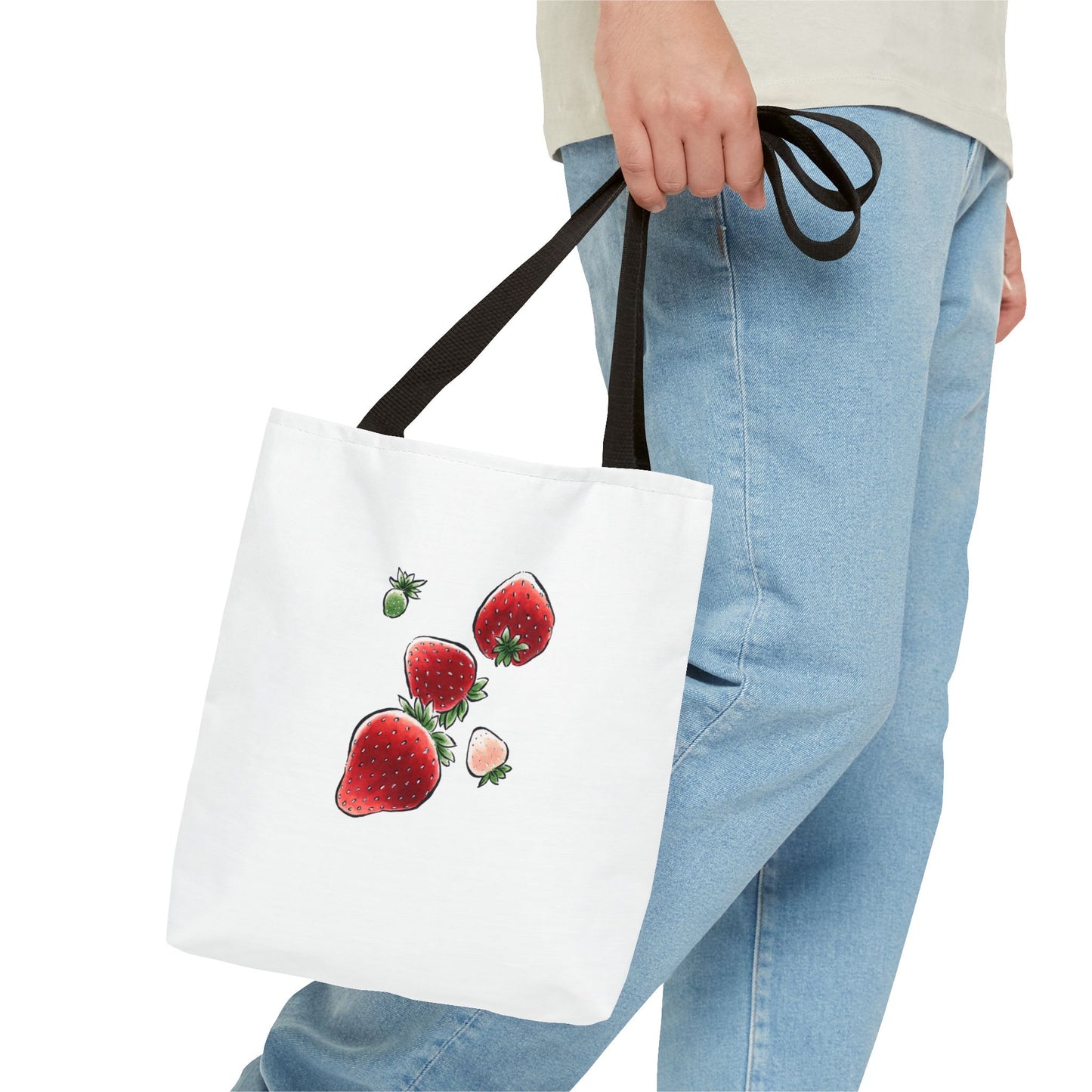 Falling Strawberries Tote Bag (AOP)