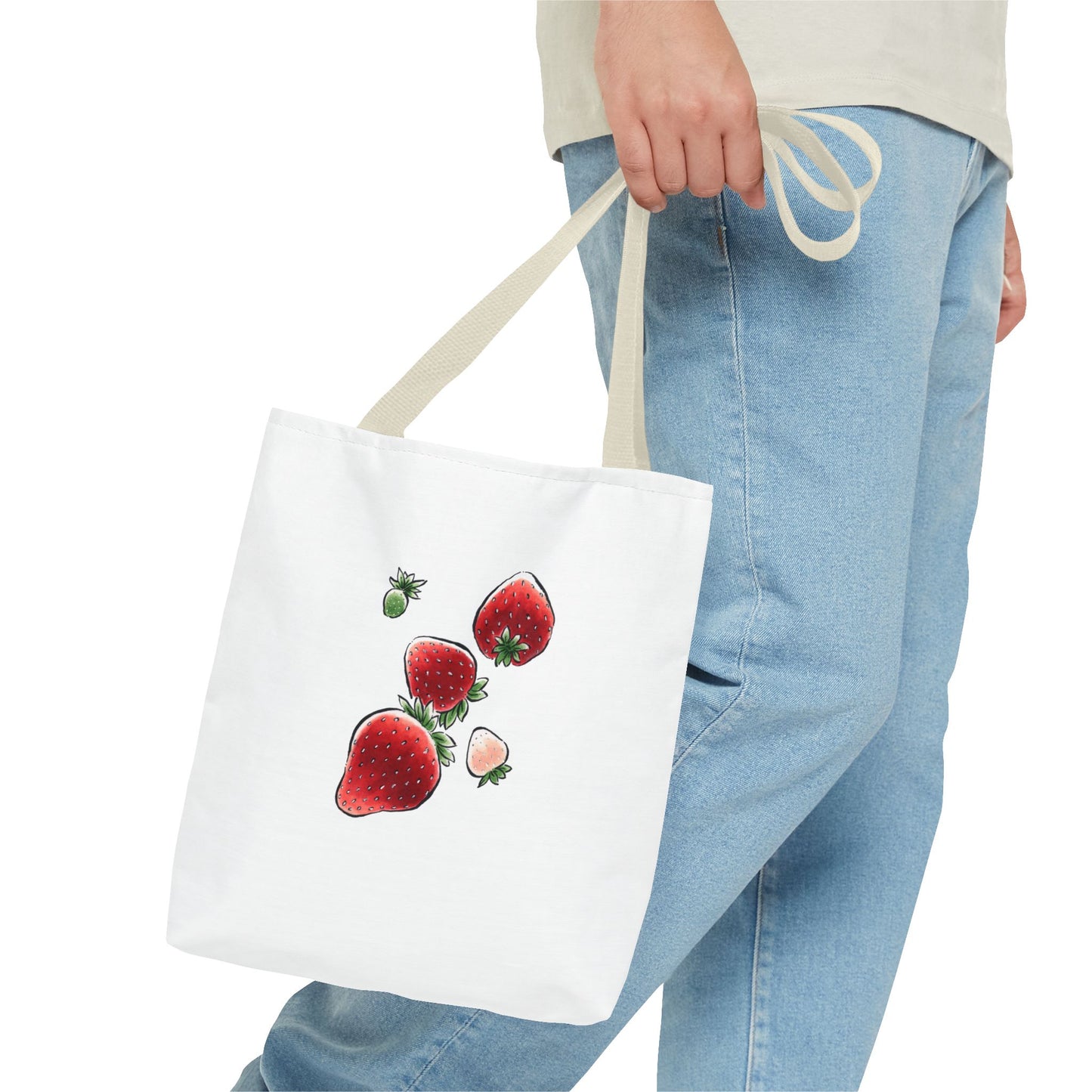 Falling Strawberries Tote Bag (AOP)