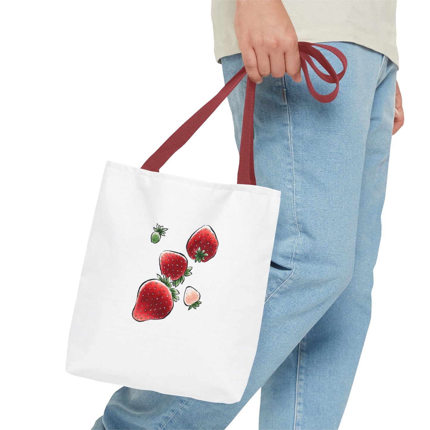 Falling Strawberries Tote Bag (AOP)