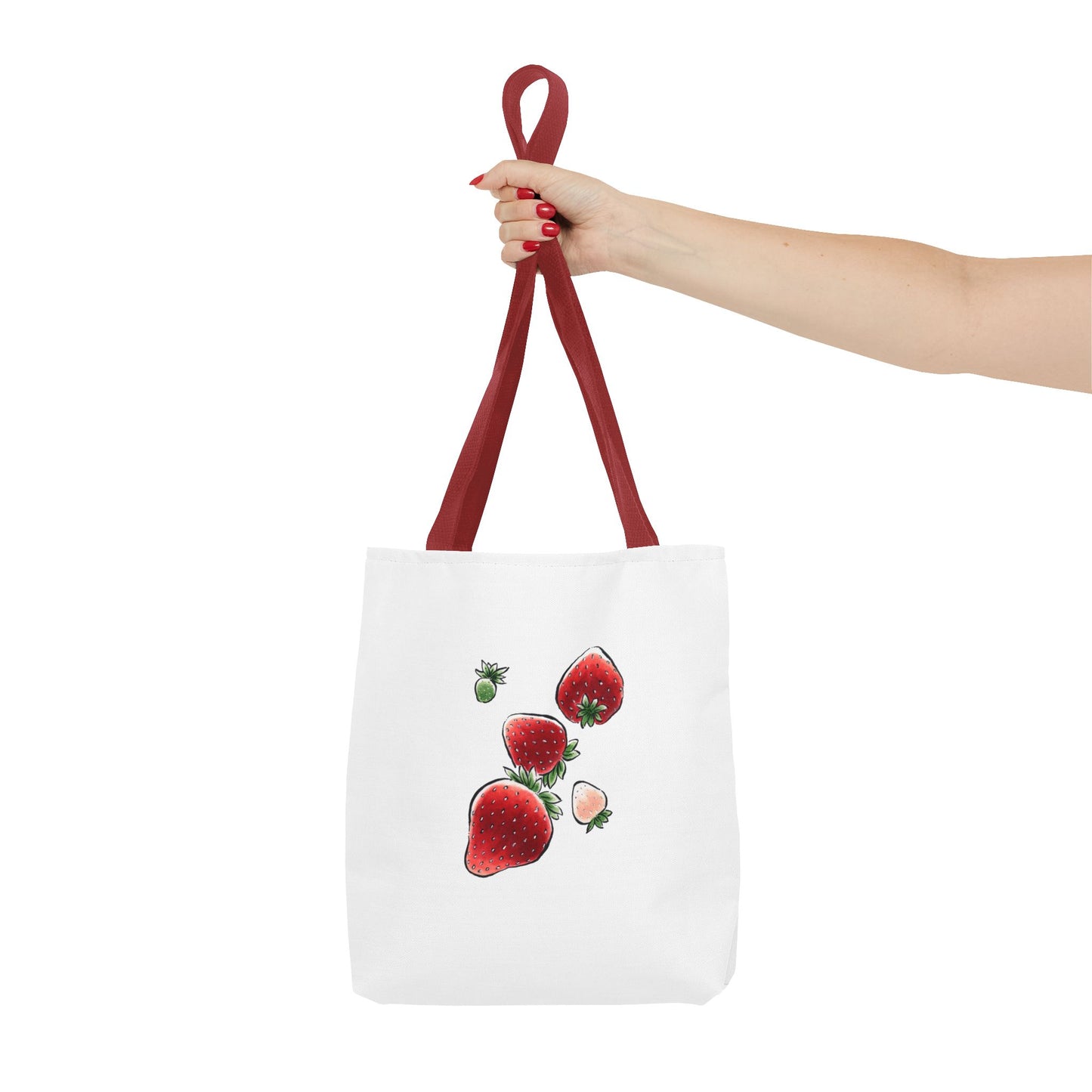 Falling Strawberries Tote Bag (AOP)