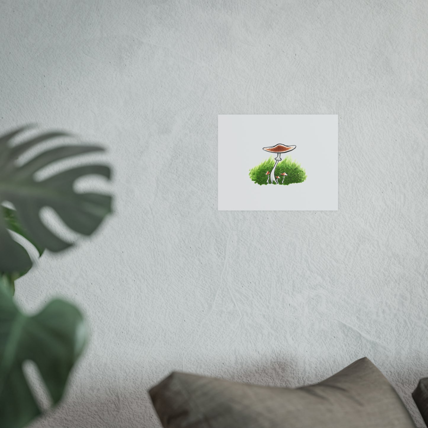 Funky Mushroom Art Poster — Colorful Satin & Archival Matte Print