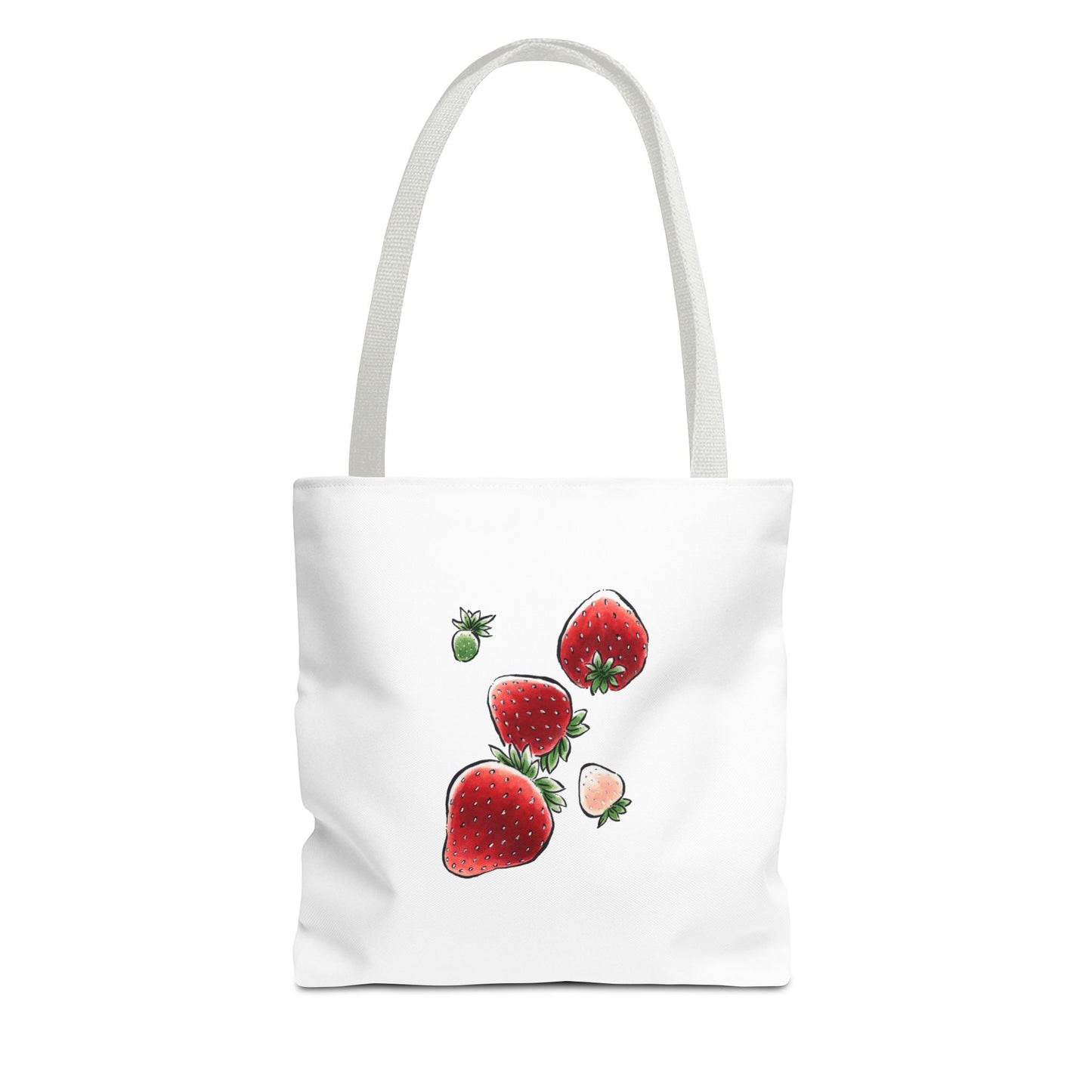 Falling Strawberries Tote Bag (AOP)