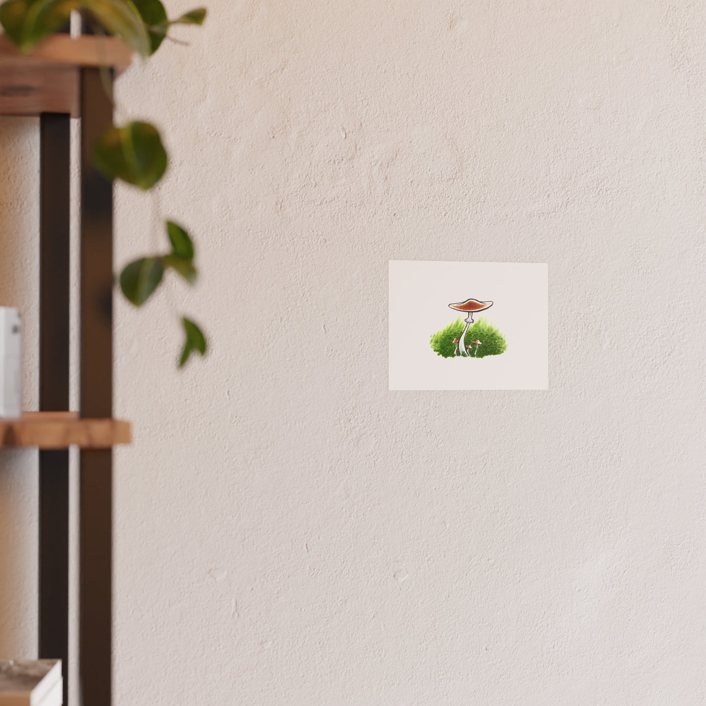 Funky Mushroom Art Poster — Colorful Satin & Archival Matte Print