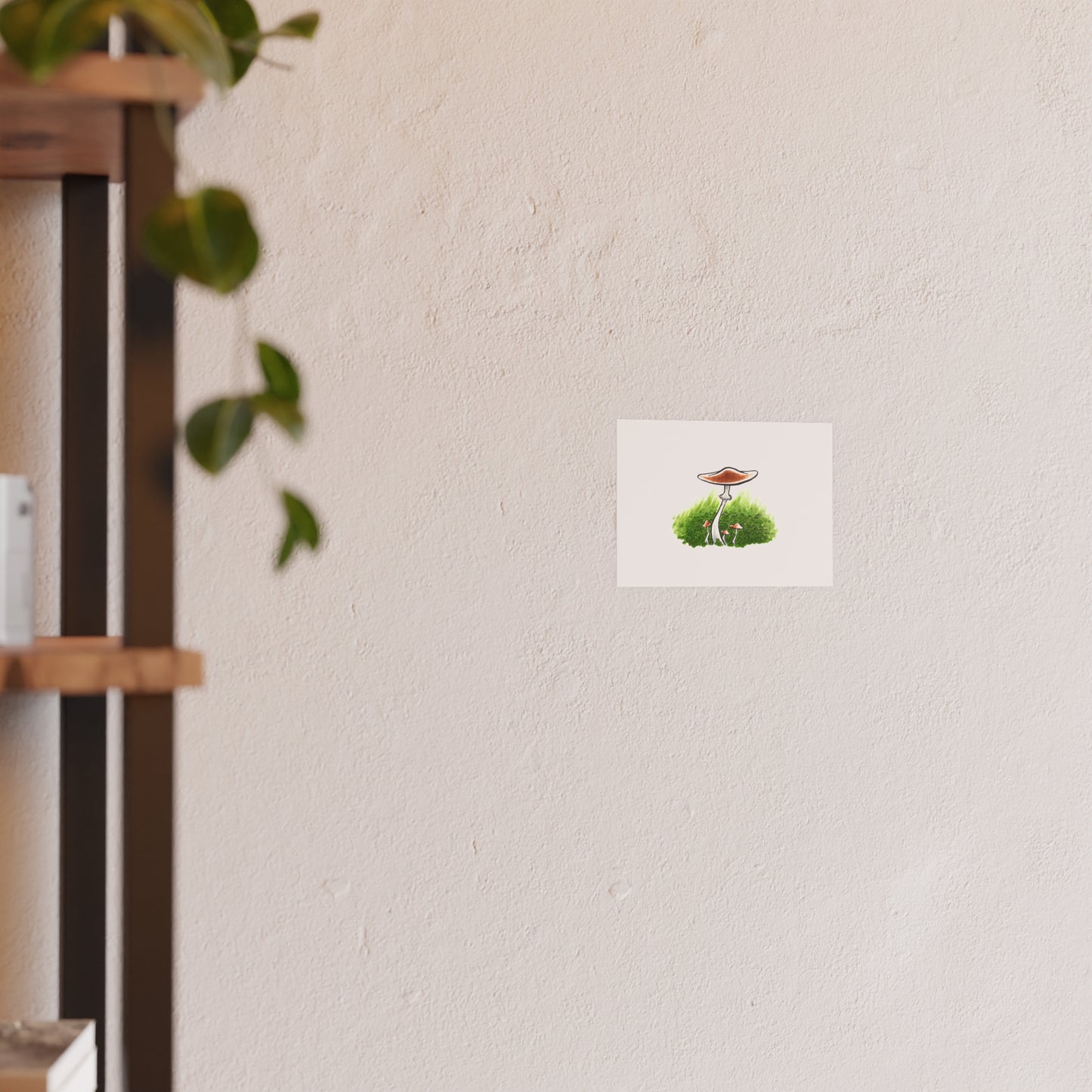 Funky Mushroom Art Poster — Colorful Satin & Archival Matte Print