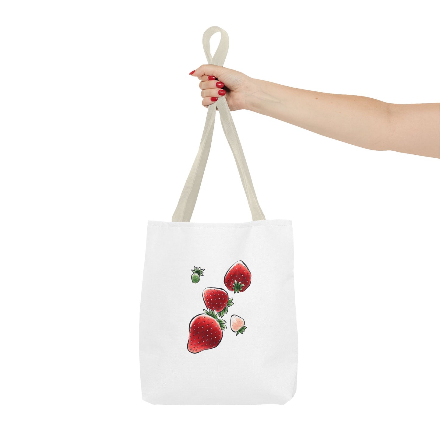 Falling Strawberries Tote Bag (AOP)