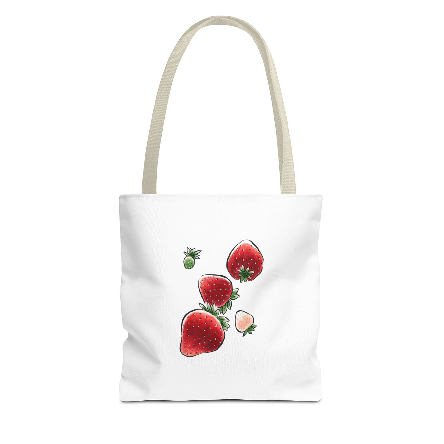 Falling Strawberries Tote Bag (AOP)