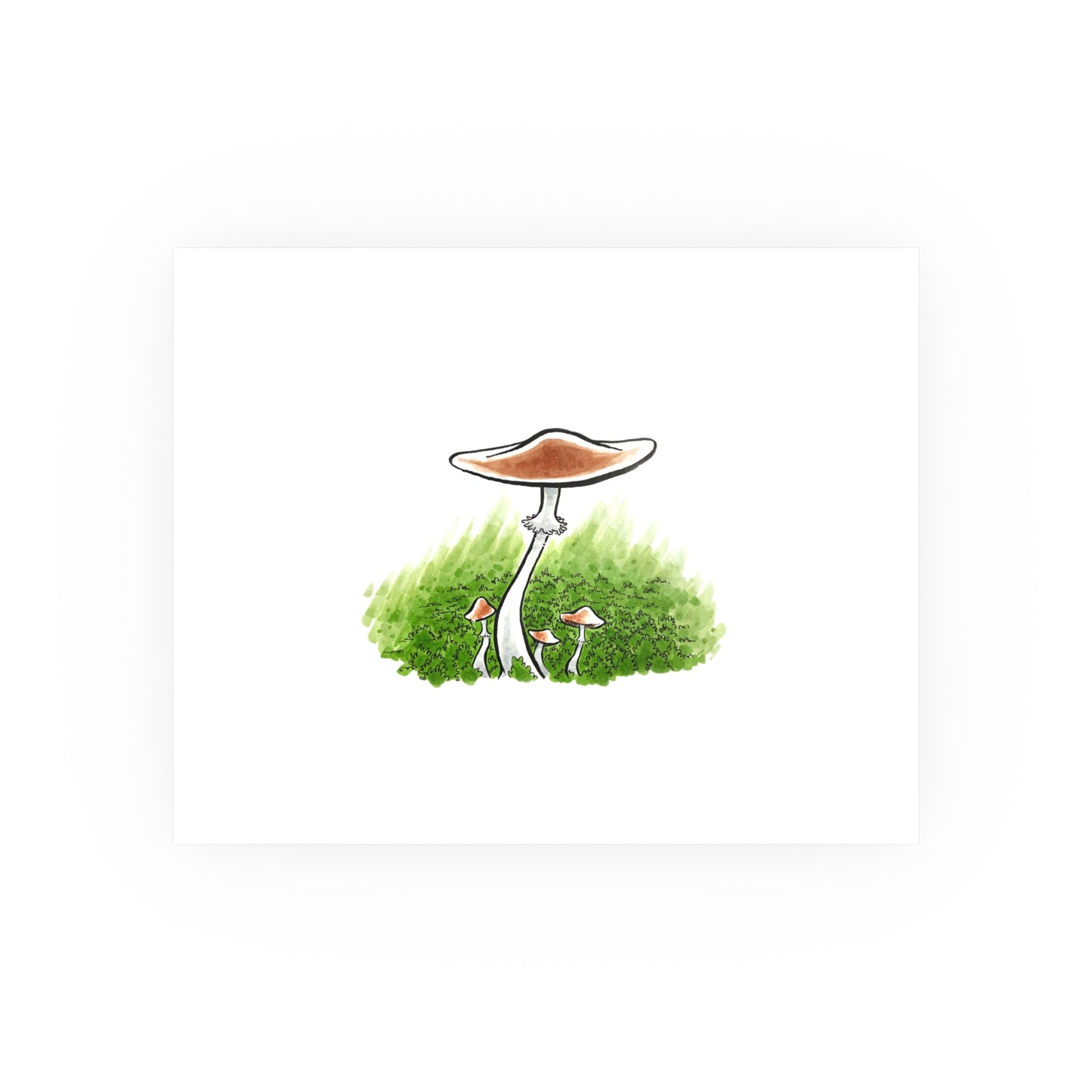 Funky Mushroom Art Poster — Colorful Satin & Archival Matte Print